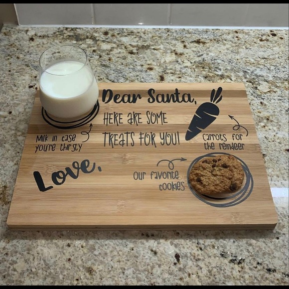 Custom milk and cookies charcuterie board - Christmas gift, holiday season - Picture 1 of 2